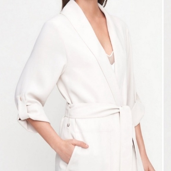 Babaton Jackets & Blazers - BABATON from Aritzia | White Kahlo Mid-Length Robe